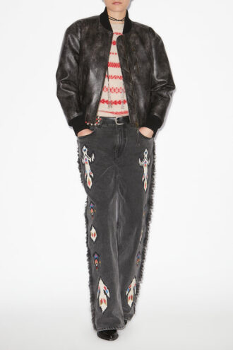 Blouson aviateur en simili cuir Crisley
