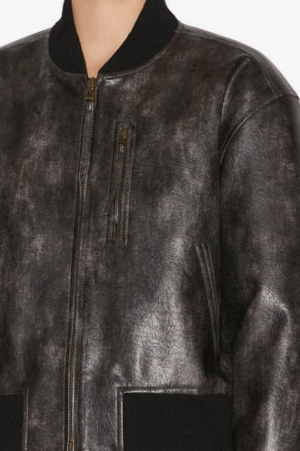 Blouson aviateur en simili cuir Crisley