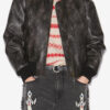 Blouson aviateur en simili cuir Crisley