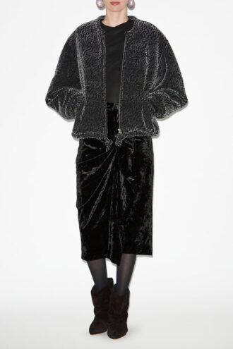 Blouson bomber Abelina en velours dévoré