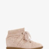Bobby Sneakers compensées en cuir suédé perforé Bobby Sneakers compensées en cuir suédé perforé
