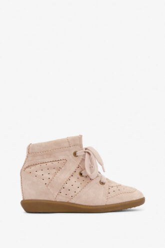Bobby Sneakers compensées en cuir suédé perforé Bobby Sneakers compensées en cuir suédé perforé