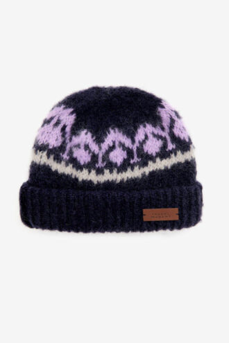 Bonnet en laine mohair à motifs Darana