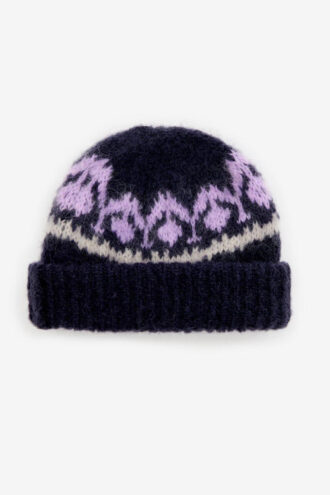 Bonnet en laine mohair à motifs Darana