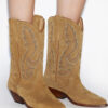 Bottes cowboy Duerto en cuir de veau suédé brodé Bottes cowboy Duerto en cuir de veau suédé brodé