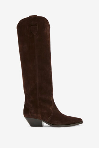 Bottes cowboy en cuir de veau suédé Denvee