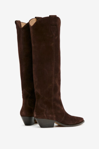 Bottes cowboy en cuir de veau suédé Denvee