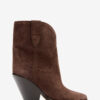 Bottes cowboy à talons hauts en cuir de veau suédé Leyane Bottes cowboy à talons hauts en cuir de veau suédé Leyane