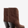 Bottes cowboy à talons hauts en cuir de veau suédé Leyane Bottes cowboy à talons hauts en cuir de veau suédé Leyane