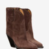 Bottes cowboy à talons hauts en cuir de veau suédé Leyane Bottes cowboy à talons hauts en cuir de veau suédé Leyane
