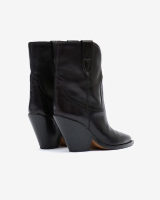Bottes cowboy à talons hauts en cuir Leyane Bottes cowboy à talons hauts en cuir Leyane