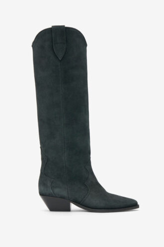 Bottes de cowboy Denvee en cuir de veau suédé