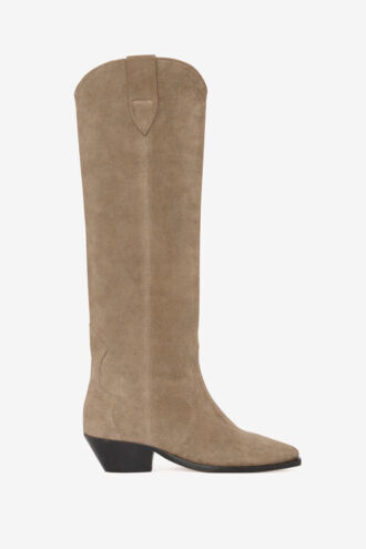 Bottes de cowboy Denvee en cuir de veau suédé