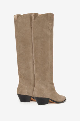 Bottes de cowboy Denvee en cuir de veau suédé