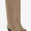 Bottes de cowboy Denvee en cuir de veau suédé