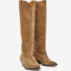Bottes de cowboy Denvee en cuir de veau suédé
