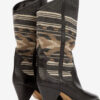 Bottes de cowboy en cuir et jacquard Lijita Bottes de cowboy en cuir et jacquard Lijita