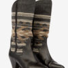 Bottes de cowboy en cuir et jacquard Lijita Bottes de cowboy en cuir et jacquard Lijita