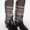 Bottes de cowboy en cuir et jacquard Lijita Bottes de cowboy en cuir et jacquard Lijita