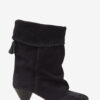 Bottes en cuir de veau suédé drapé Dalby Bottes en cuir de veau suédé drapé Dalby
