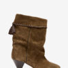 Bottes en cuir de veau suédé drapé Dalby Bottes en cuir de veau suédé drapé Dalby