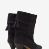 Bottes en cuir de veau suédé drapé Dalby Bottes en cuir de veau suédé drapé Dalby
