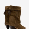 Bottes en cuir de veau suédé drapé Dalby Bottes en cuir de veau suédé drapé Dalby