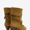 Bottes en cuir de veau suédé drapé Dalby Bottes en cuir de veau suédé drapé Dalby