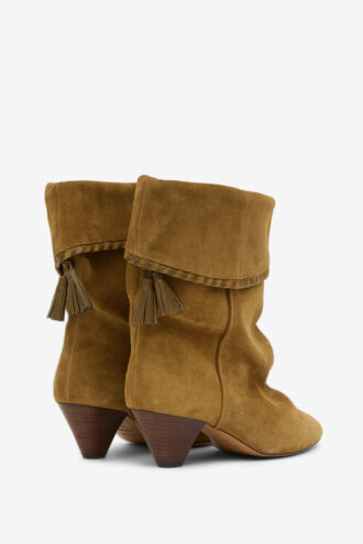 Bottes en cuir de veau suédé drapé Dalby