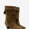 Bottes en cuir de veau suédé drapé Dalby Bottes en cuir de veau suédé drapé Dalby