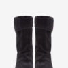 Bottes en cuir de veau suédé drapé Dalby Bottes en cuir de veau suédé drapé Dalby