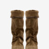 Bottes en cuir de veau suédé drapé Dalby Bottes en cuir de veau suédé drapé Dalby