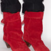 Bottes en cuir de veau suédé drapé Dalby Bottes en cuir de veau suédé drapé Dalby