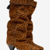 Bottes en cuir de veau suédé drapé Elita
