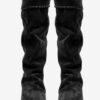 Bottes en cuir de veau suédé drapé Elita Bottes en cuir de veau suédé drapé Elita