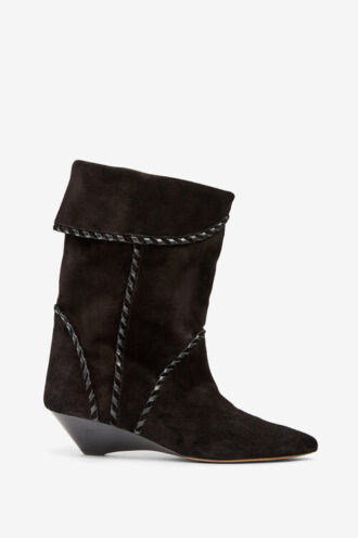Bottes en cuir de veau suédé Edoa