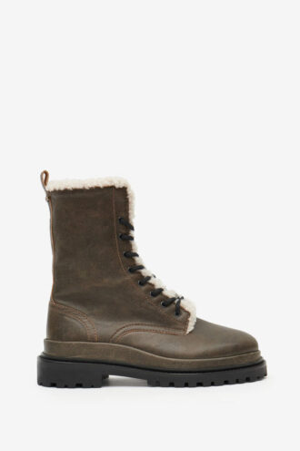 Bottes en cuir doublées de fourrure Ghiso