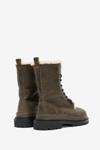 Bottes en cuir doublées de fourrure Ghiso