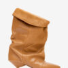 Bottes en cuir drapées Edrik