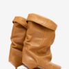 Bottes en cuir drapées Edrik