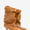 Bottes en cuir drapées Edrik