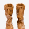 Bottes en cuir drapées Edrik