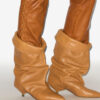 Bottes en cuir drapées Edrik