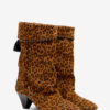 Bottes en cuir suédé drapé Dalby Bottes en cuir suédé drapé Dalby