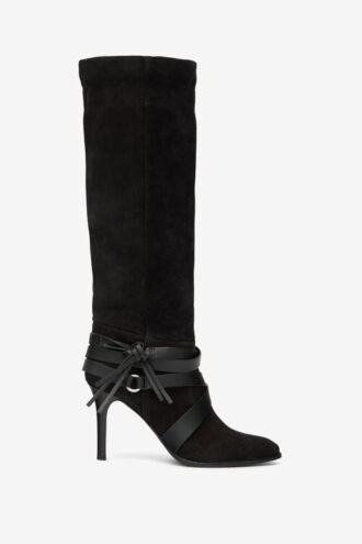 Bottes en cuir suédé souple Analui
