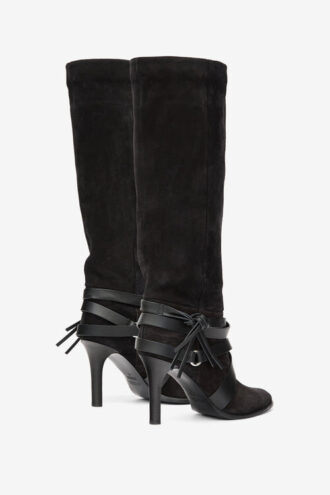 Bottes en cuir suédé souple Analui