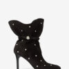 Bottes Lolya en cuir suédé avec strass Bottes Lolya en cuir suédé avec strass