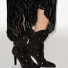 Bottes Lolya en cuir suédé avec strass Bottes Lolya en cuir suédé avec strass