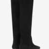 Bottes Sayla à talons plats en cuir suédé