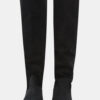 Bottes Sayla à talons plats en cuir suédé